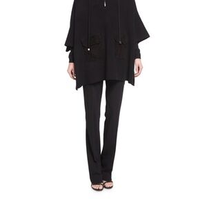 RALPH LAUREN COLLECTION- Purple Label Silk Straight Leg Button Trousers Size 6